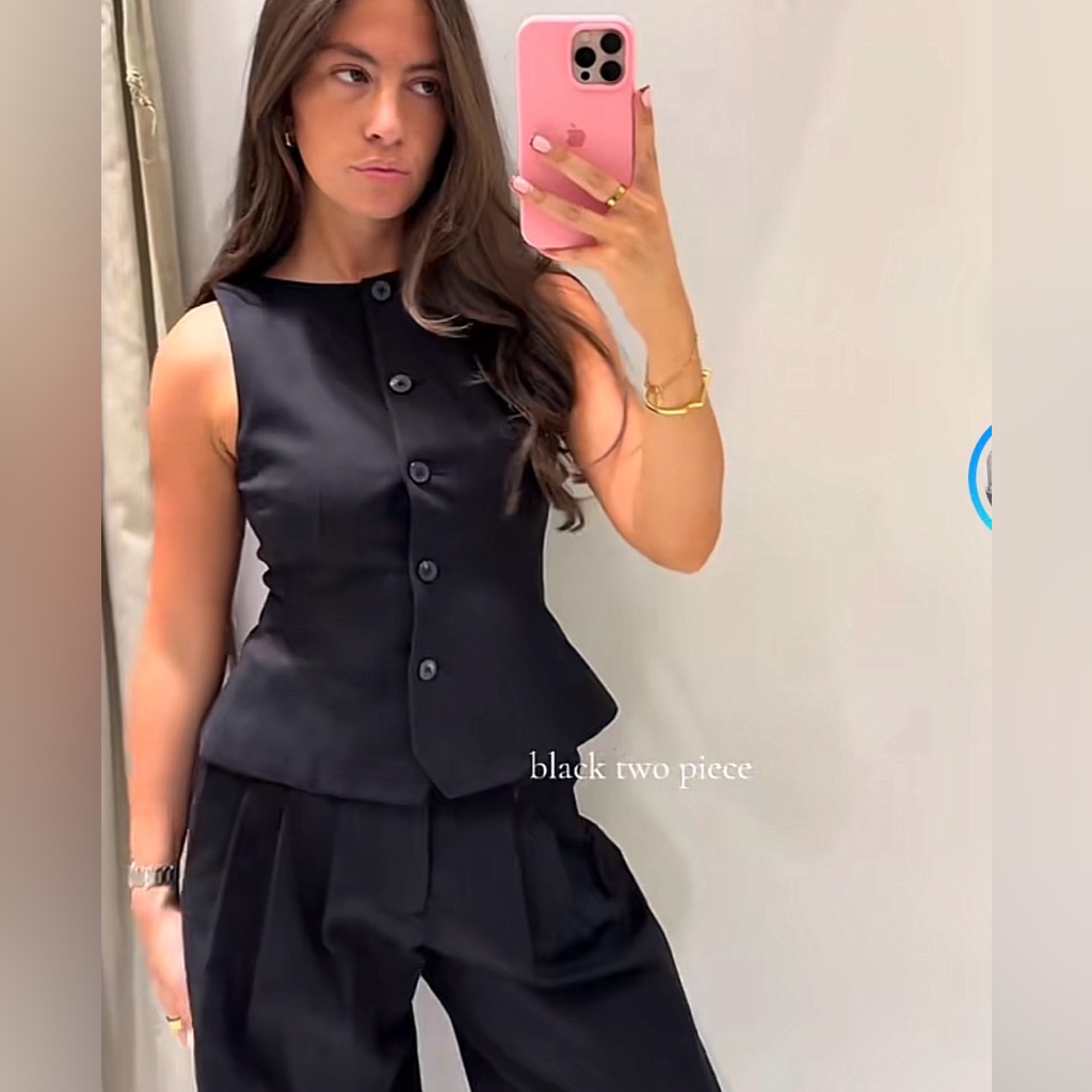 Zara Button Fitted Vest 8645493